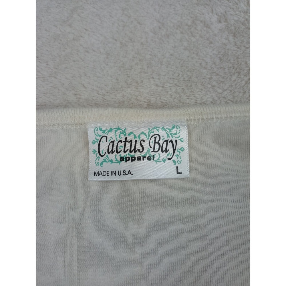 Women's Kokopelli‎ Design Cactus Bay Large V-Neck 3/4 Sleeve Shirt –Southwestern - Picture 7 of 8